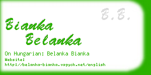 bianka belanka business card